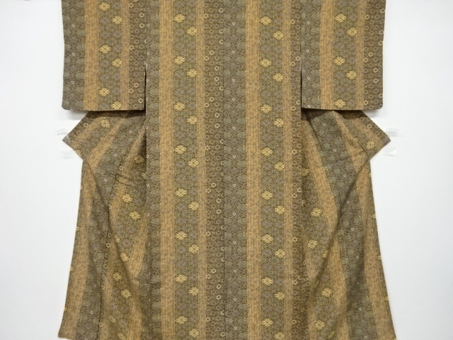 JAPANESE KIMONO / VINTAGE KOMON KIMONO / FLOWER & MESH PATTERN